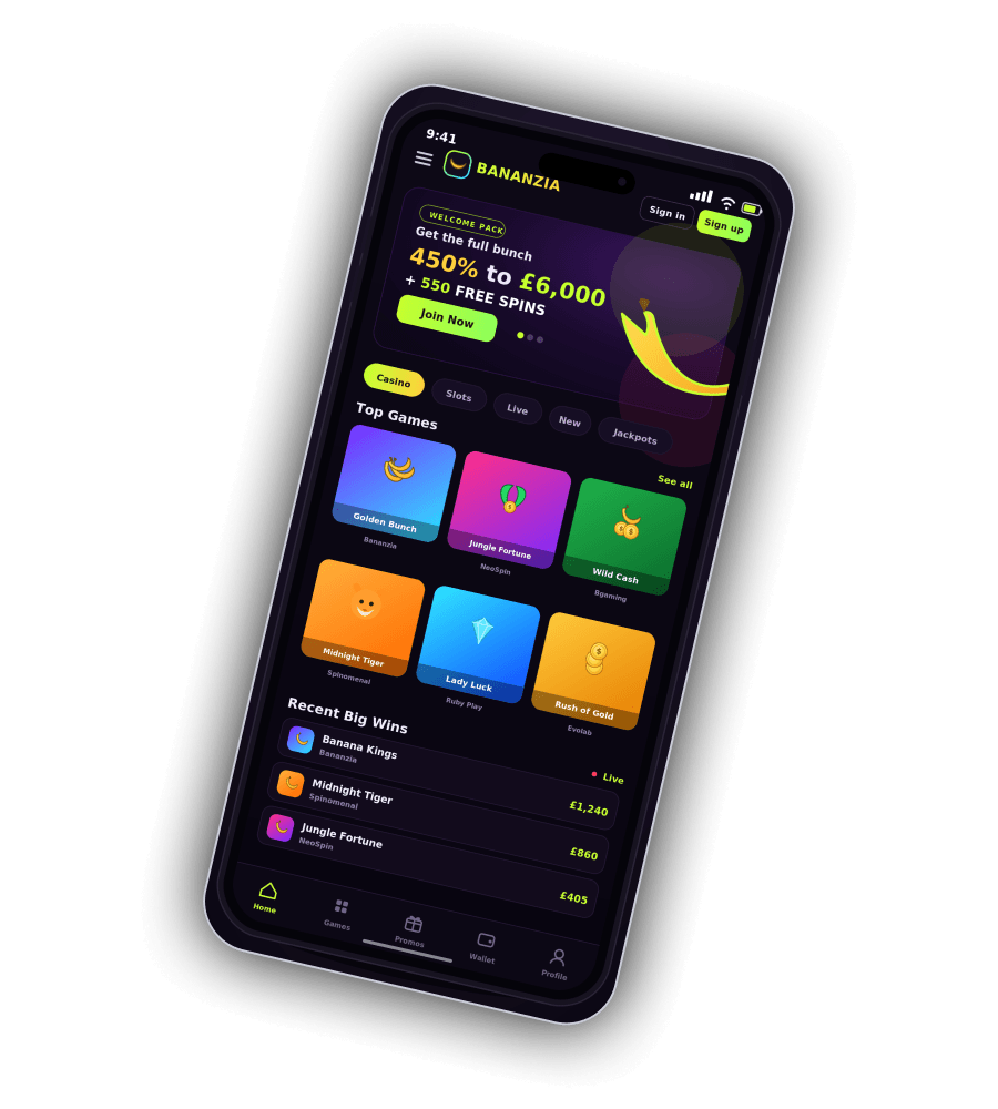Bananzia Casino mobile